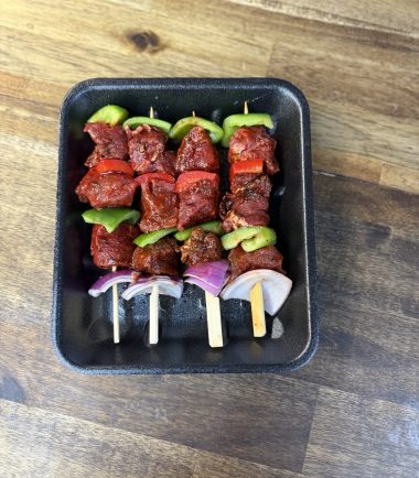 Beef and Veggie Kebabs with Italiano Seasoning