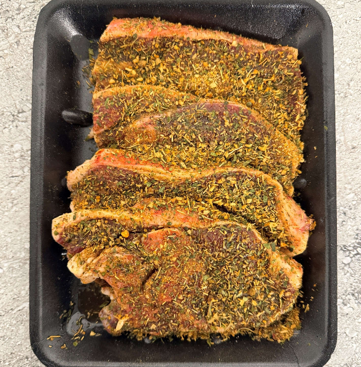 lamb chops in mint seasoning