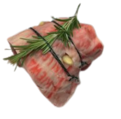 Mini roast lamb with rosemary sprig