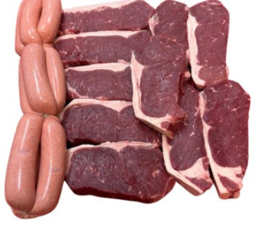 Sirloin Steaks and Sausages