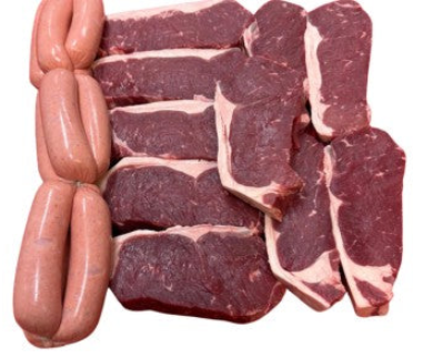 Sirloin Steaks and Sausages