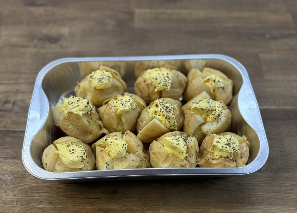 Baked Poatatos with herb butter
